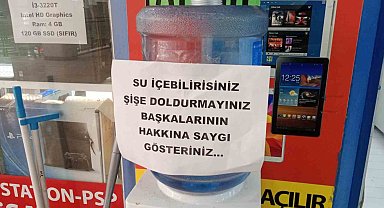 Ücretsiz kullanıma sunulan sebilden bidon doldurulması tepki çekti