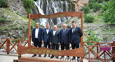 Vali Çiçek ve Başkan Büyükkılıç'yan Kapuzbaşı Şelaleleri'ne turistik hamleler