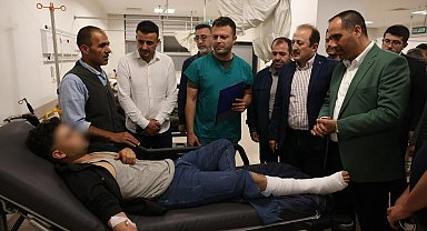 Vali Pehlivan, Mersin'deki kazada yaralananları hastanede ziyaret etti