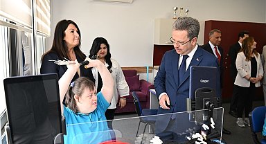 Vali Ünlü, OSB Zihinsel Engelliler Korumalı İşyerini ziyaret etti