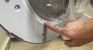 Vestel marka sıfır çamaşır makinesi hasarlı ve kullanılmış çıktı