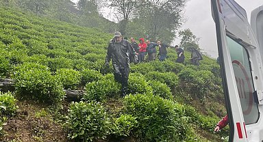 Yamaçtaki çay bahçesinde düşerek yuvarlanan şahıs hastaneye kaldırıldı