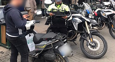 Yaya yollarında kullanılan 103 motosiklete ceza kesildi