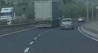 Yokuşu inen kamyona hiçbir araç yetişemedi