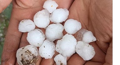 Yunak ve Çeltik'te dolu yağışı etkili oldu