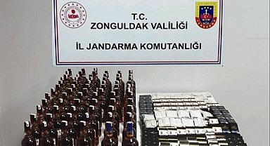 Zonguldak'ta sahte içki ve makaron ele geçirildi