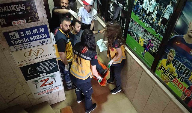 Asansör tamir ederken kaza geçirdi