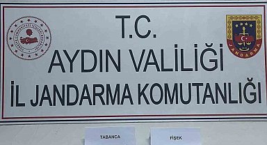 Aydın'da ruhsatsız tabanca ele geçirildi