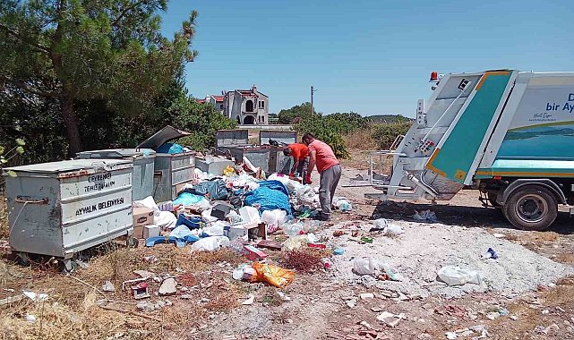 Ayvalık'ta belediye ekipleri 4 günde 3 660 ton çöp topladı