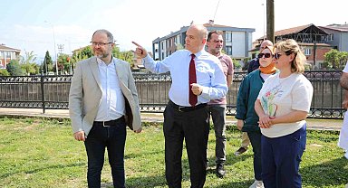 Başkan Özlü sahaya indi, çalışmaları inceledi
