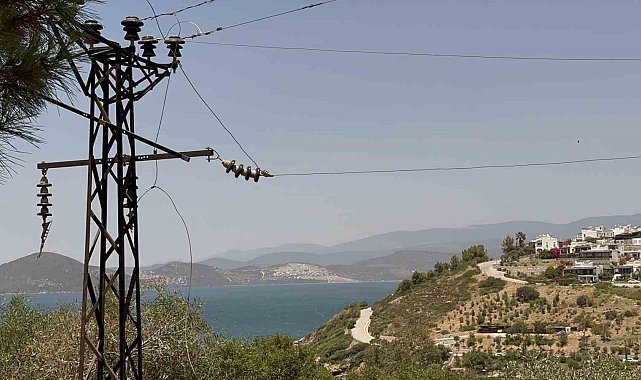 Bodrum Adabük'ünde trafo patladı, alevler lüks sitelere ulaşmadan önlendi