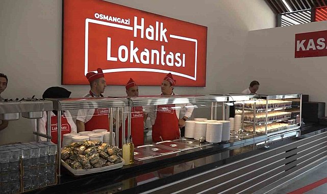 Bursa'nın ilk halk lokantası açıldı, ilk servisi Başkan Aydın yaptı