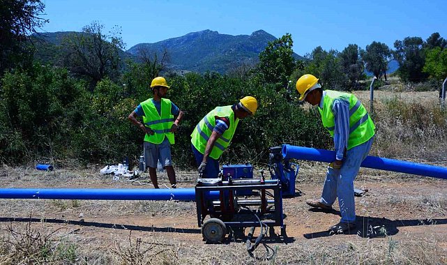 Datça Mesudiye'de içme suyu hatları yenileniyor