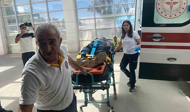 Değişim esnasında patlayan lastik 2 kişiyi yaraladı