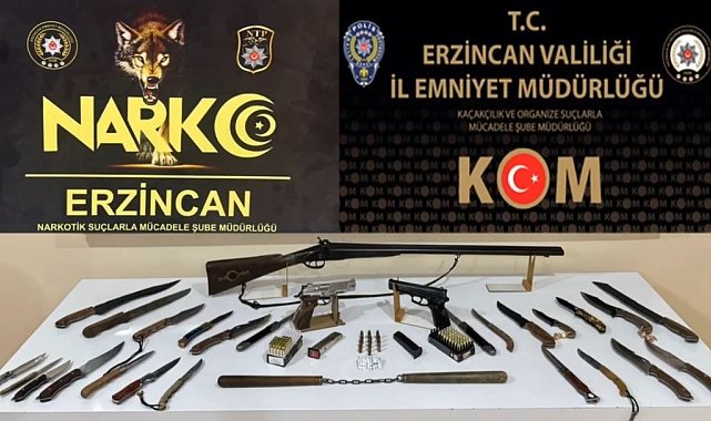 Erzincan'da 8 adrese eş zamanlı operasyon
