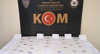 Giresun'da sahte ehliyet operasyonu: 6 gözaltı