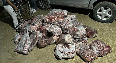 İncirliova'da 1 ton domuz eti ele geçirildi