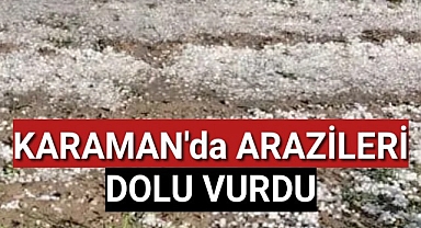 Karaman'da Dolu Tarım Arazilerini Yok Etti