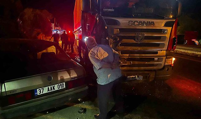 Kastamonu'da tır ile otomobil çarpıştı: 2 yaralı