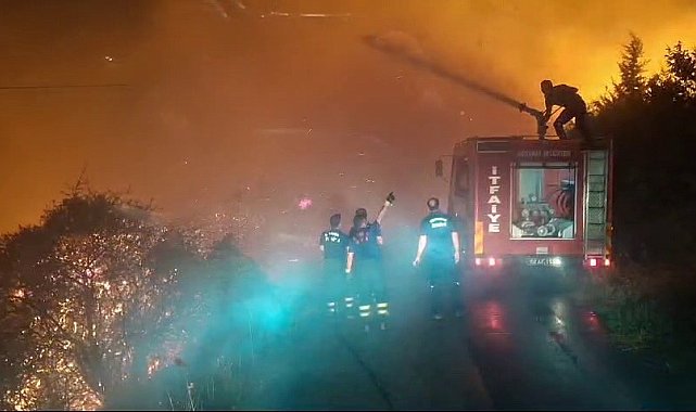 Köy yanmaktan son anda kurtarıldı