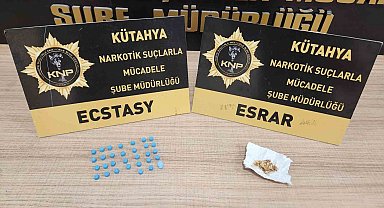 Kütahya'da bir şahsın üzerinde uyuşturucu ele geçirildi