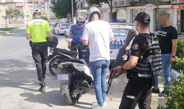 Manisa'da 37 motosiklet trafikten men edildi