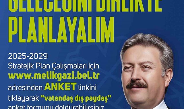 Melikgazi'den 5 yıllık stratejik plan için vatandaş anketi