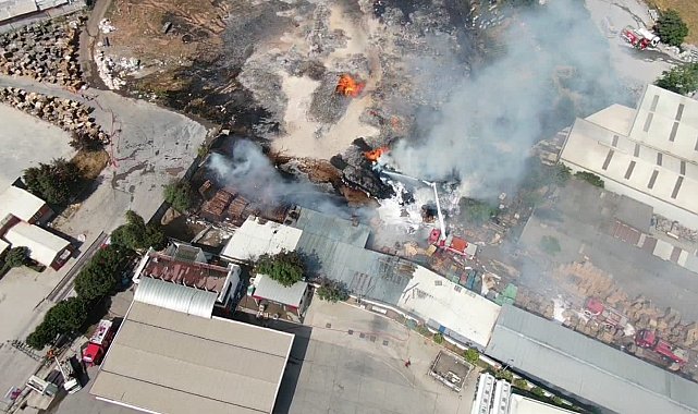 Palet fabrikasında çıkan yangın kontrol altına alındı