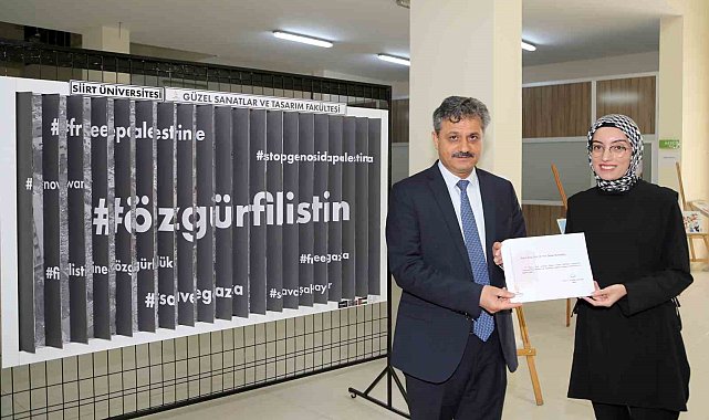 Siirt'te 'Karikatürlerin Diliyle Gazze Soykırımı' sergisi düzenlendi