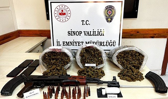 Sinop'ta değeri yaklaşık 3 milyon TL değerinde uyuşturucu madde ele geçirildi