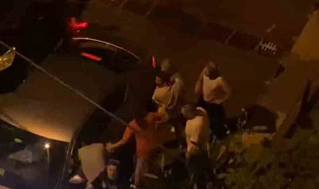 Şişli'de sopalı yol verme kavgası kamerada