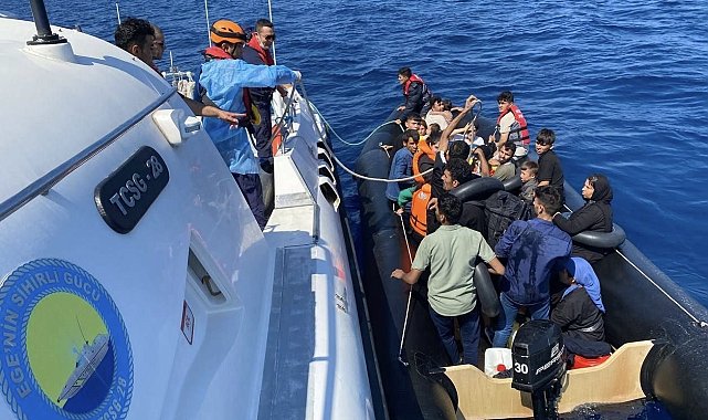 Ayvacık açıklarında 38 kaçak göçmen yakalandı