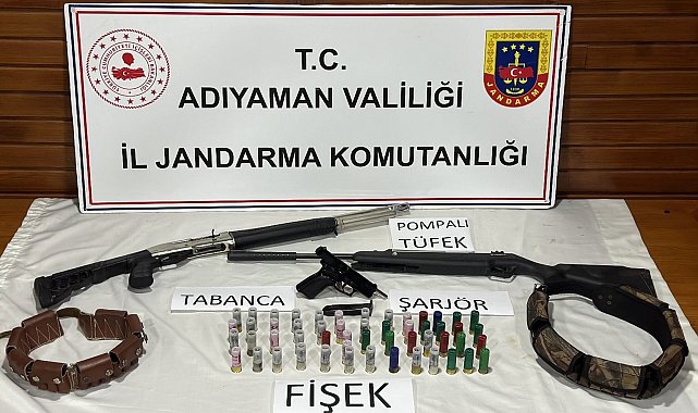 Baskında silah ve mermiler ele geçirildi