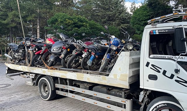 Bolvadin'de 29 motosiklet trafikten men edildi