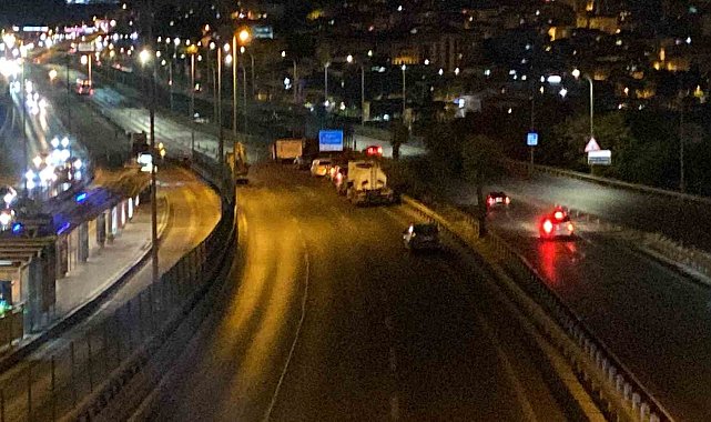 Haliç Köprüsü'nde asfalt yenileme çalışması: Ankara istikameti trafiğe kapatıldı