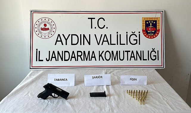 İncirliova'da ruhsatsız silah ele geçirildi