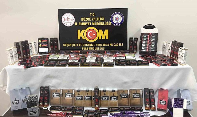 İş yerinde kaçak 627 ürün ele geçirildi