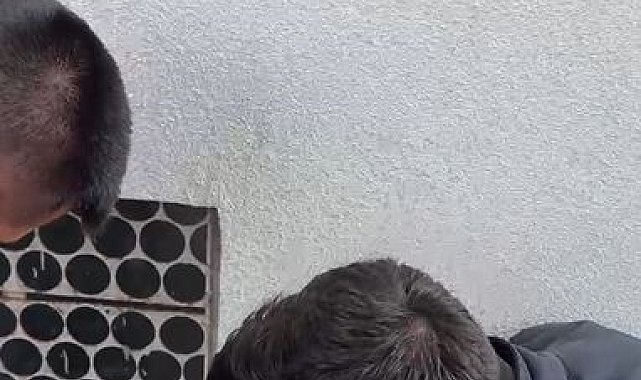 Korkuluğa sıkışan kedinin imdadına itfaiye yetişti