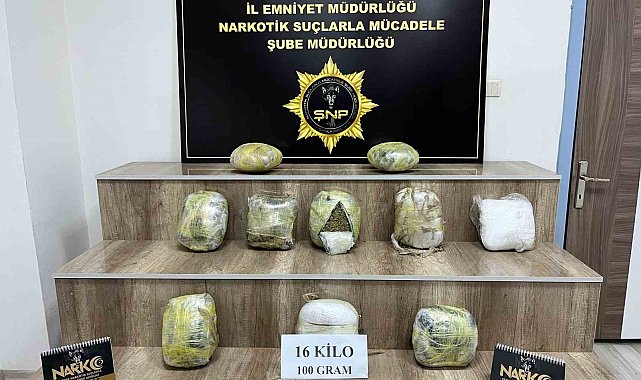 Siverek'te 16 kilo skunk ele geçirildi