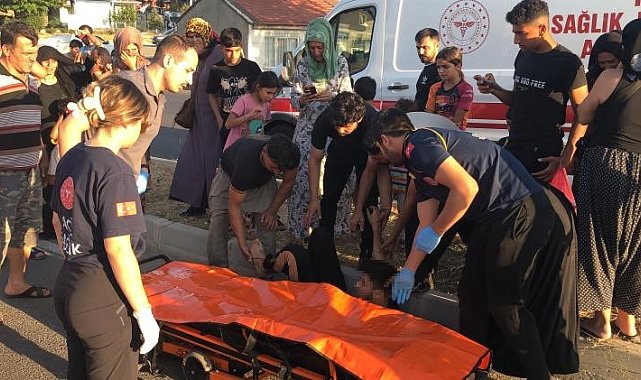 Tekirdağ'da otomobilin çarpıp kaçtığı 15 yaşındaki yaya yaralandı: O anlar kamerada