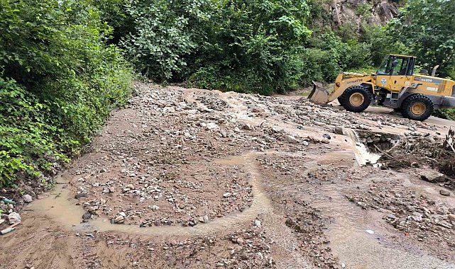 Trabzon'da şiddetli yağış su taşkınları ve toprak kaymalarına neden oldu