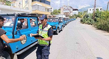 Alanya'da safari araçlarına yönelik denetim