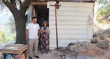 Alanya'da yaşlı kadına konteyner ev yapıldı