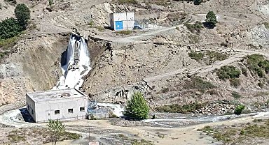 Amasya'da HES'te heyelan