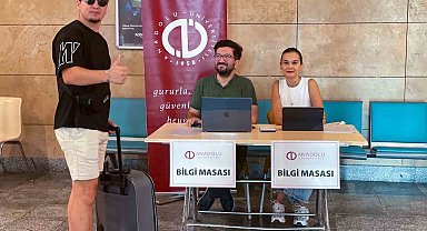 Anadolu Üniversitesinden Eskişehir'e yeni gelen öğrencilere sıcak karşılama