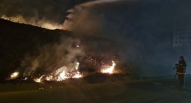 Antakya'da çıkan tarla yangını itfaiye tarafından söndürüldü