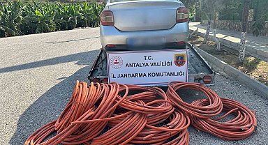 Antalya'da enerji nakil kablosu hırsızlığı: 2 kişi yakalandı