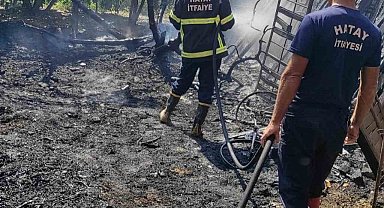 Arsuz'da bahçe yangını