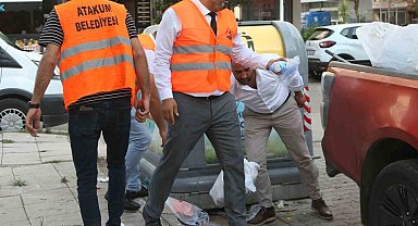 Atakum Belediye personeli daha temiz Atakum için sahada
