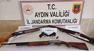 Aydın'da 10 adet ruhsatsız silah ele geçirildi